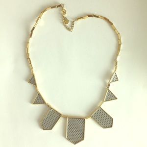 House of Harlow Gray and gold statement necklace